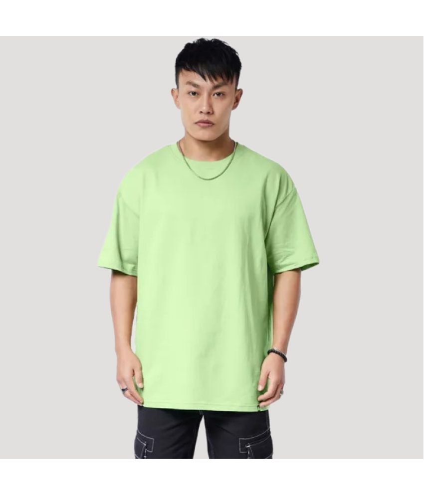     			PP Kurtis - Mint Green Cotton Oversized Fit Men's T-Shirt ( Pack of 1 )