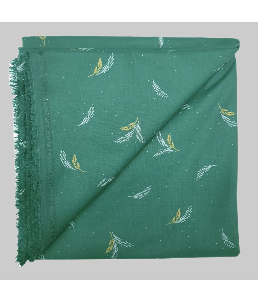     			Siyaram - Green Cotton Men's Unstitched Shirt Piece ( Pack of 1 )