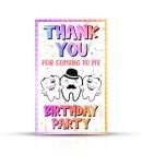 Zyozi Tooth Theme Thank You Tags for Making My Party Little Special, Multi Color Tooth Theme Thank You Card for Birthday Thanks Giving Favor (Pack of 20)