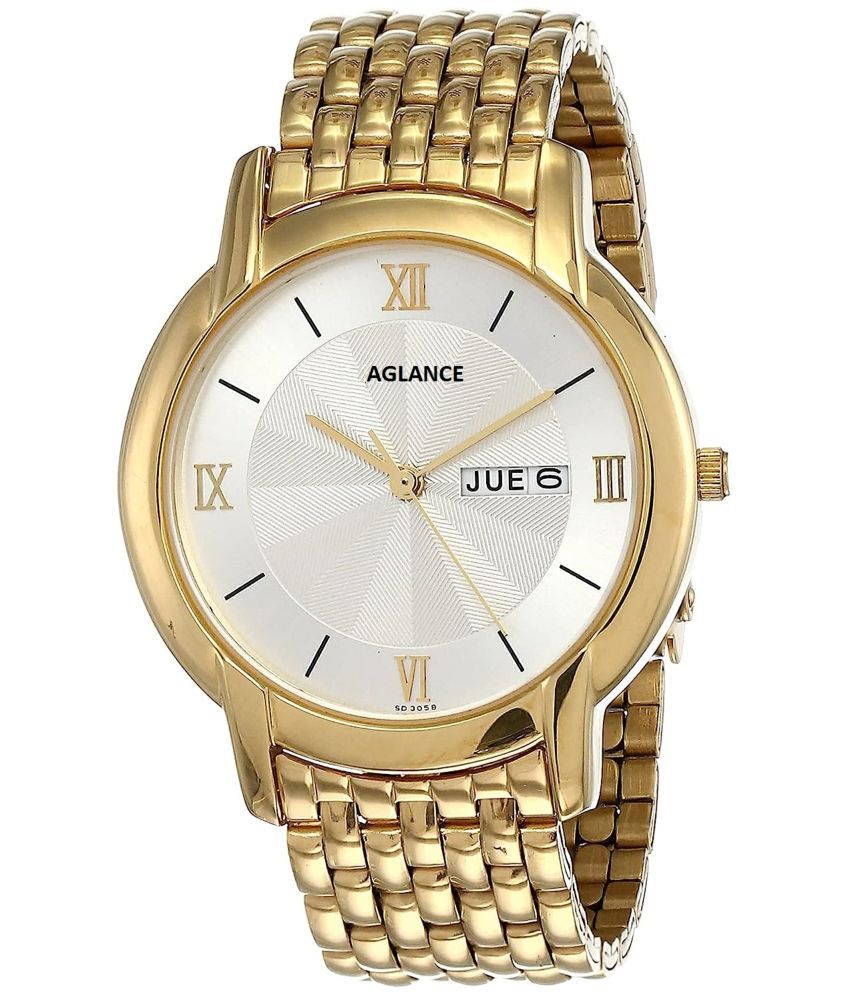     			Aglance - Gold Stainless Steel Analog Men's Watch