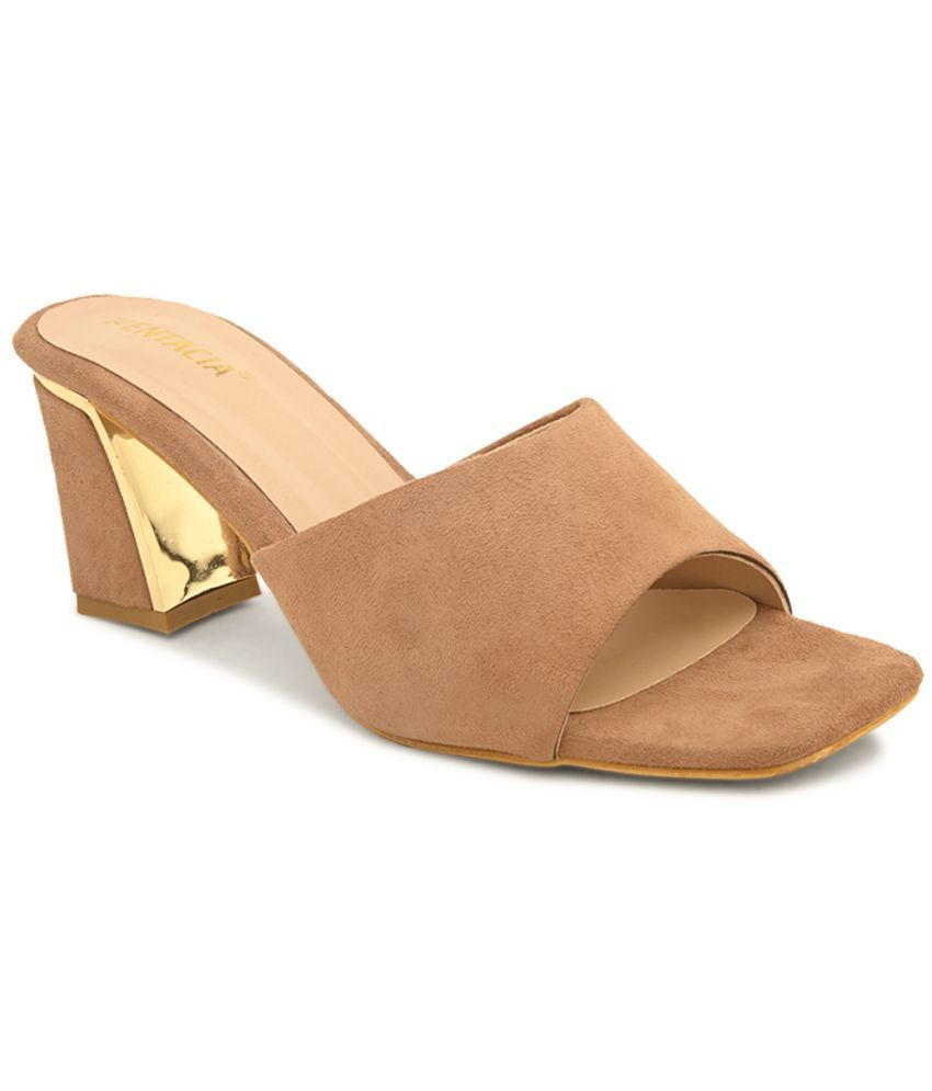     			Fentacia - Beige Women's Slip On Heels