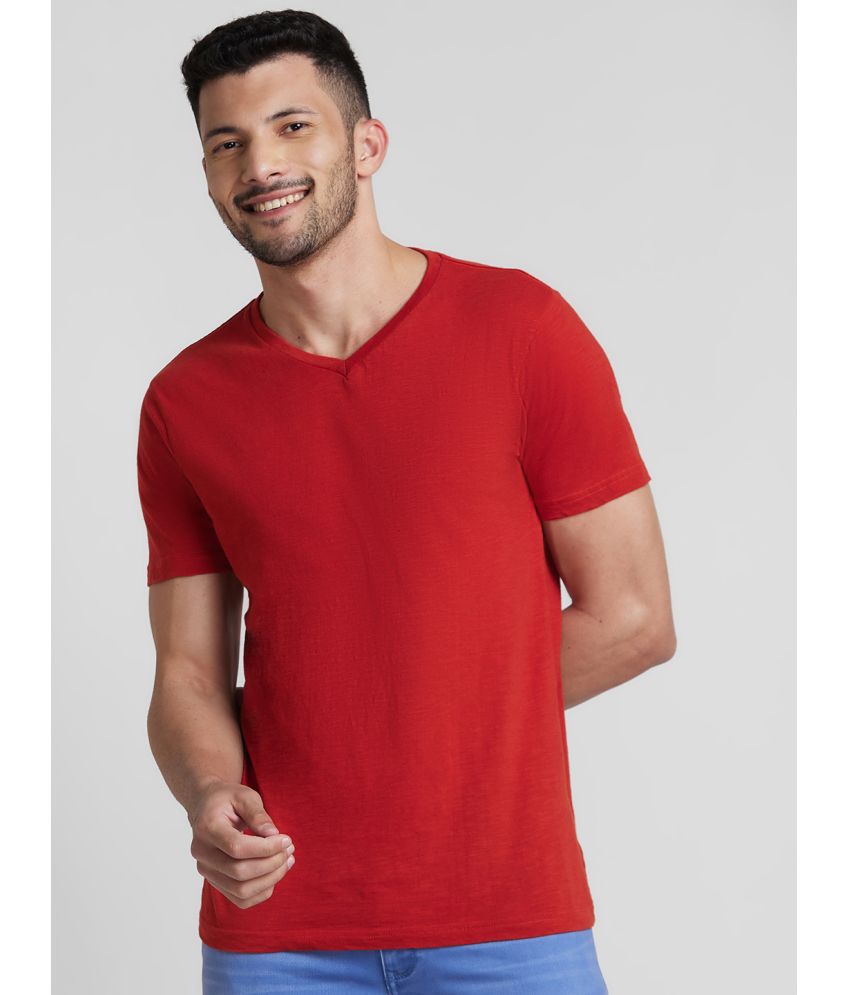     			Globus - Red 100% Cotton Regular Fit Men's T-Shirt ( Pack of 1 )