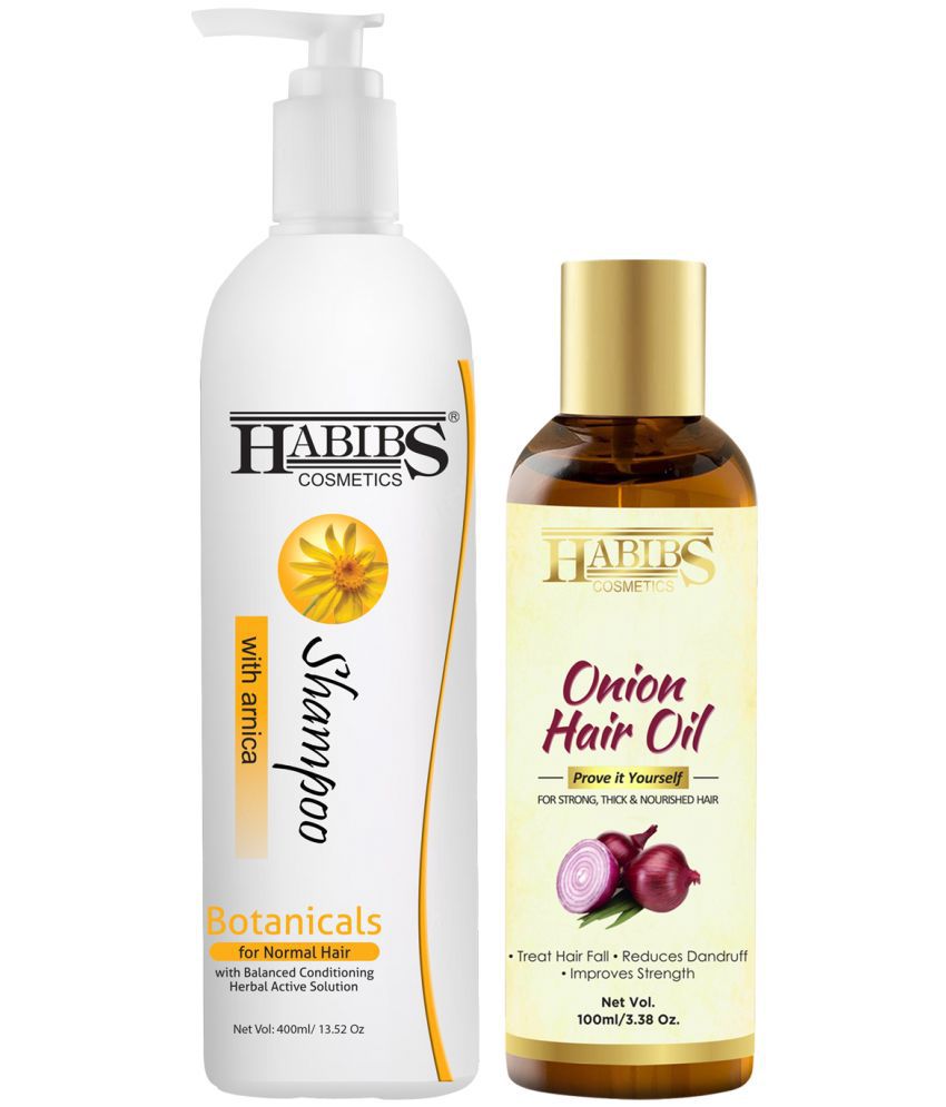     			Habibs Shampoo Arnica Repairs Damage, Prevents Hair Breakage Hairfall with Habib Onion Hair Oil for Hair Fall Control with Redensy