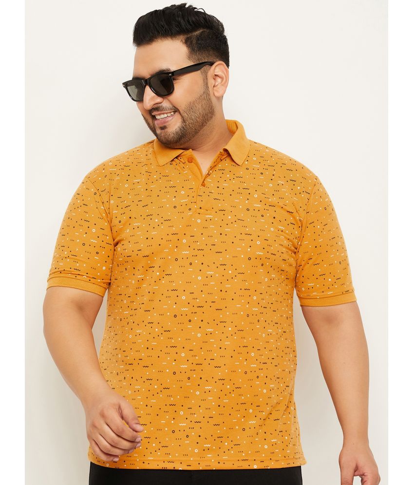     			MXN - Mustard Cotton Blend Regular Fit Men's Polo T Shirt ( Pack of 1 )