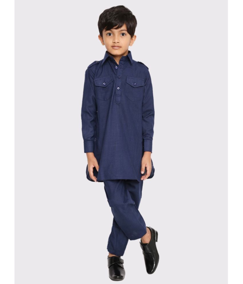     			Maharaja Pack of 1 Boys Cotton Blend ( Blue )