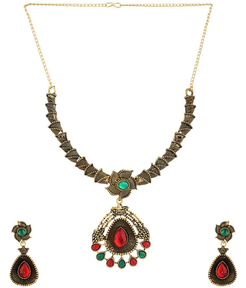     			Piah Fashion - Multi Color Alloy Necklace Set ( Pack of 1 )