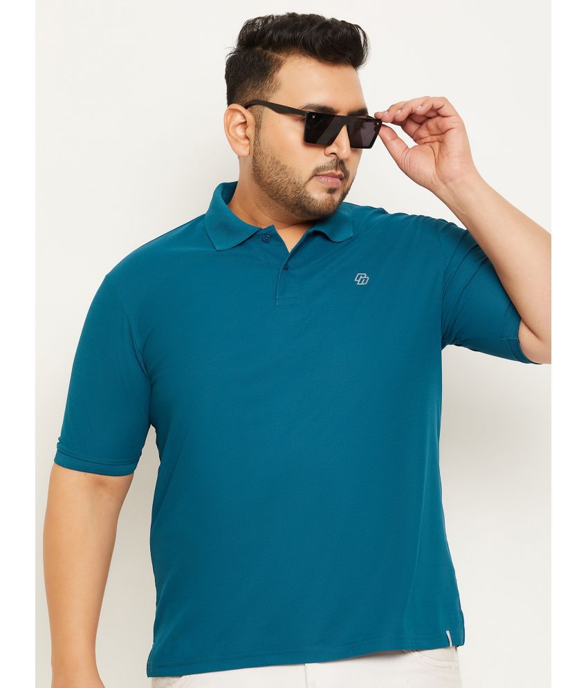     			renuovo - Teal Blue Cotton Blend Regular Fit Men's Polo T Shirt ( Pack of 1 )