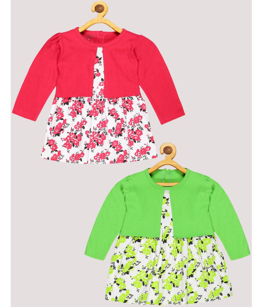     			Babeezworld - Multi Cotton Baby Girl Frock ( Pack of 2 )
