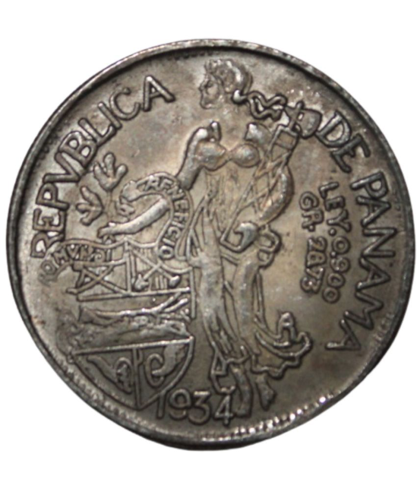     			CoinView - 1 Balboa (1934) Panama German Silver Very Rare 1 Coin Numismatic Coins