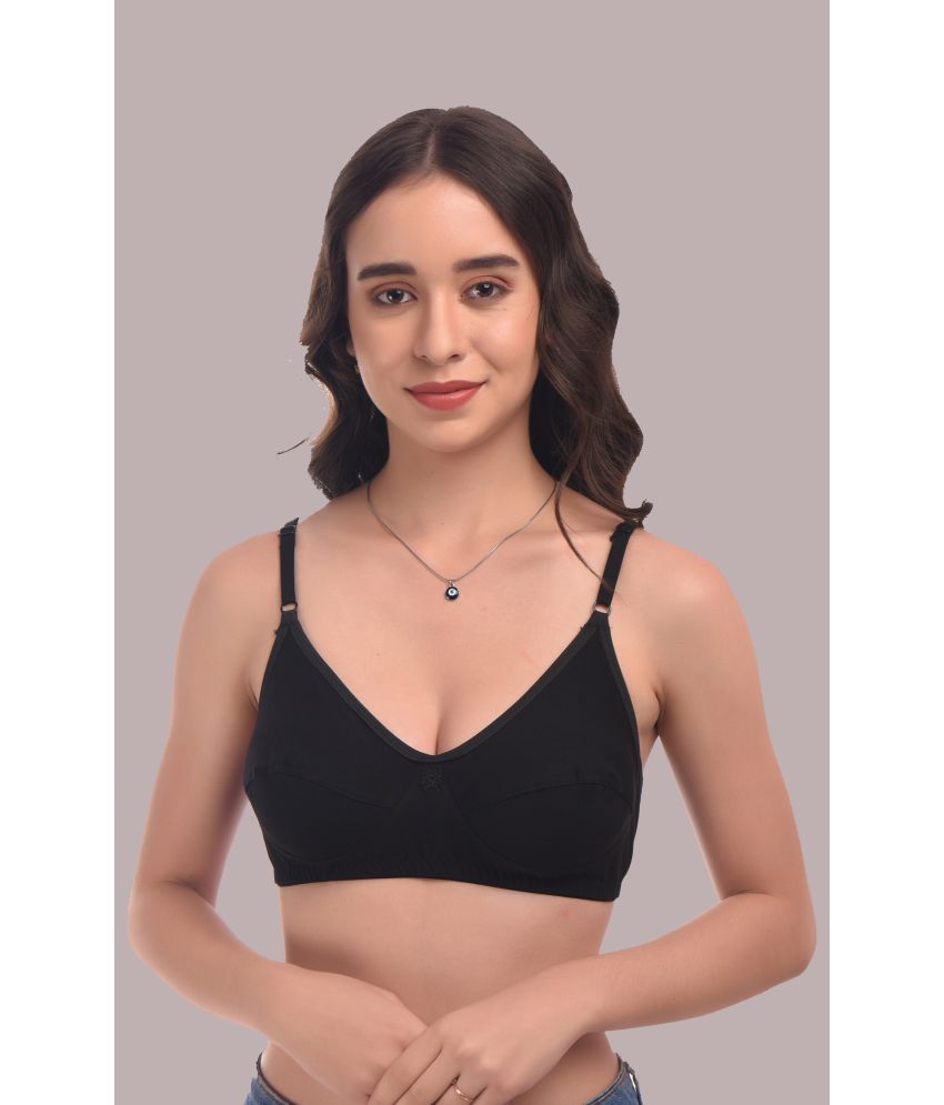     			Elina Cotton Non Padded Women's Everyday Bra ( Black )