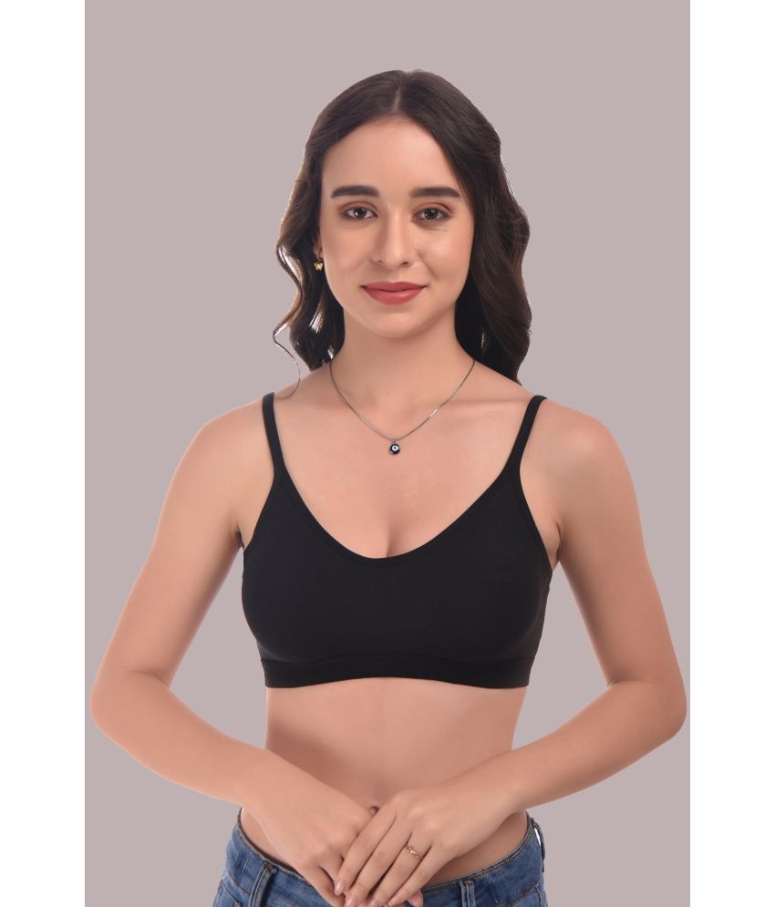     			Elina - Black Cotton Non Padded Women's Everyday Bra ( Pack of 1 )