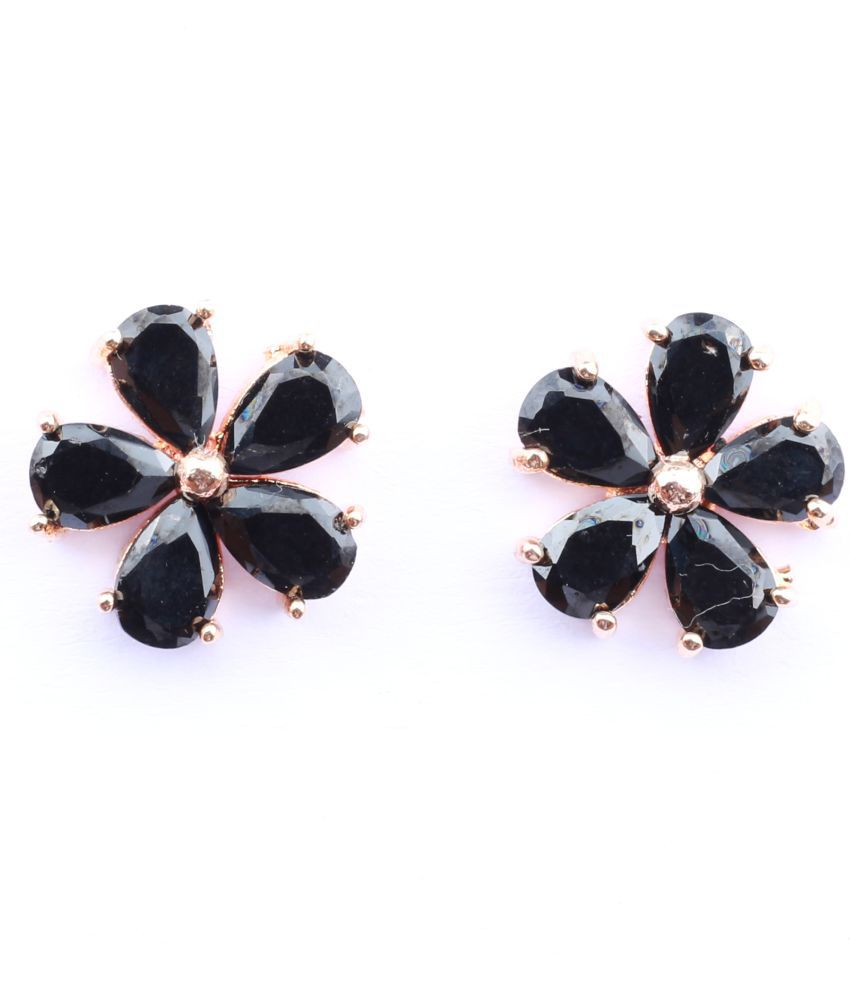     			Jewels Corner - Black Stud Earrings ( Pack of 1 )