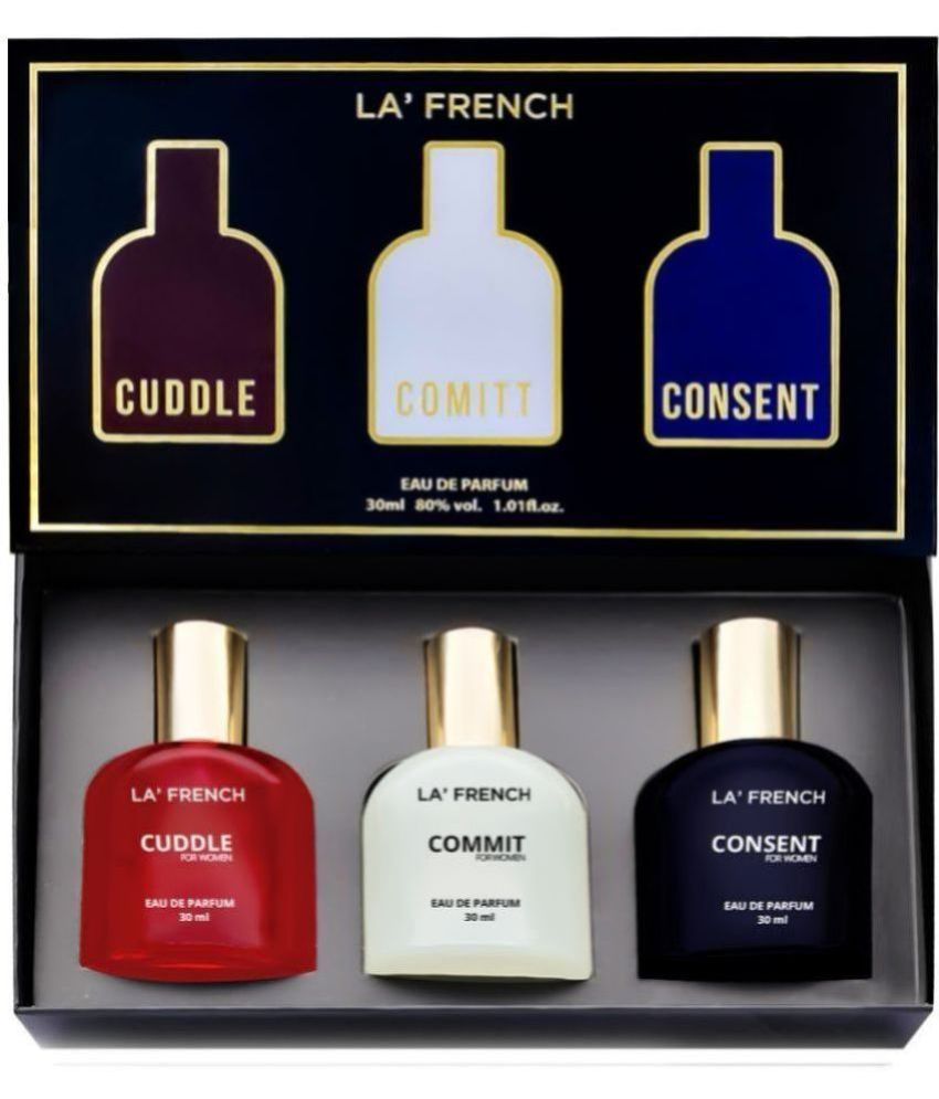     			LA FRENCH - Gift Set Cuddle Commit & Consent Perfumes Eau De Parfum (EDP) For Women 90 ( Pack of 1 )