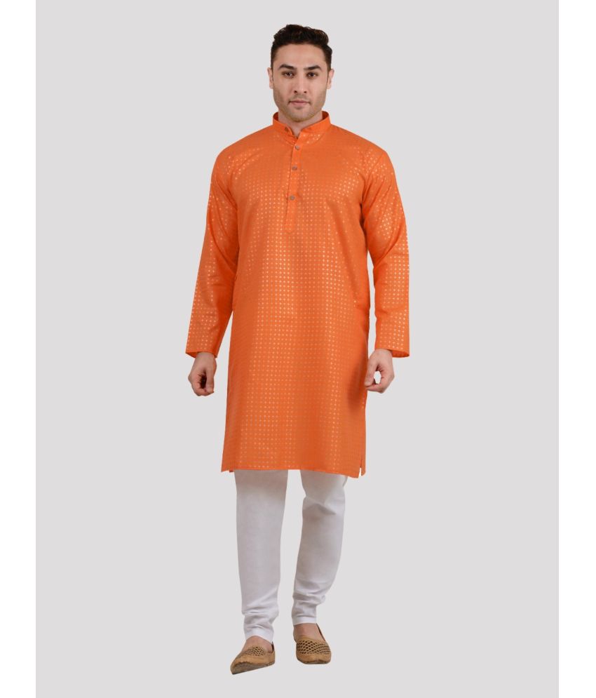     			Maharaja - Orange Viscose Regular Fit Men's Kurta Pyjama Set ( Pack of 1 )