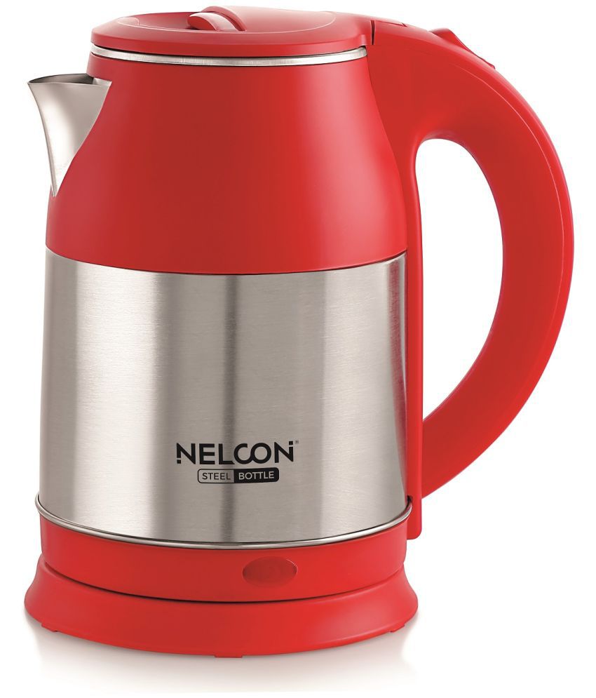     			Nelcon - Red 1.8 litres Metal Multifunctional Kettle