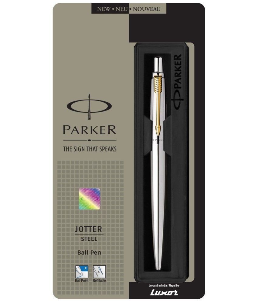     			Parker Jotter Stainless GT Ball Pen, Steel, Pack Of 4