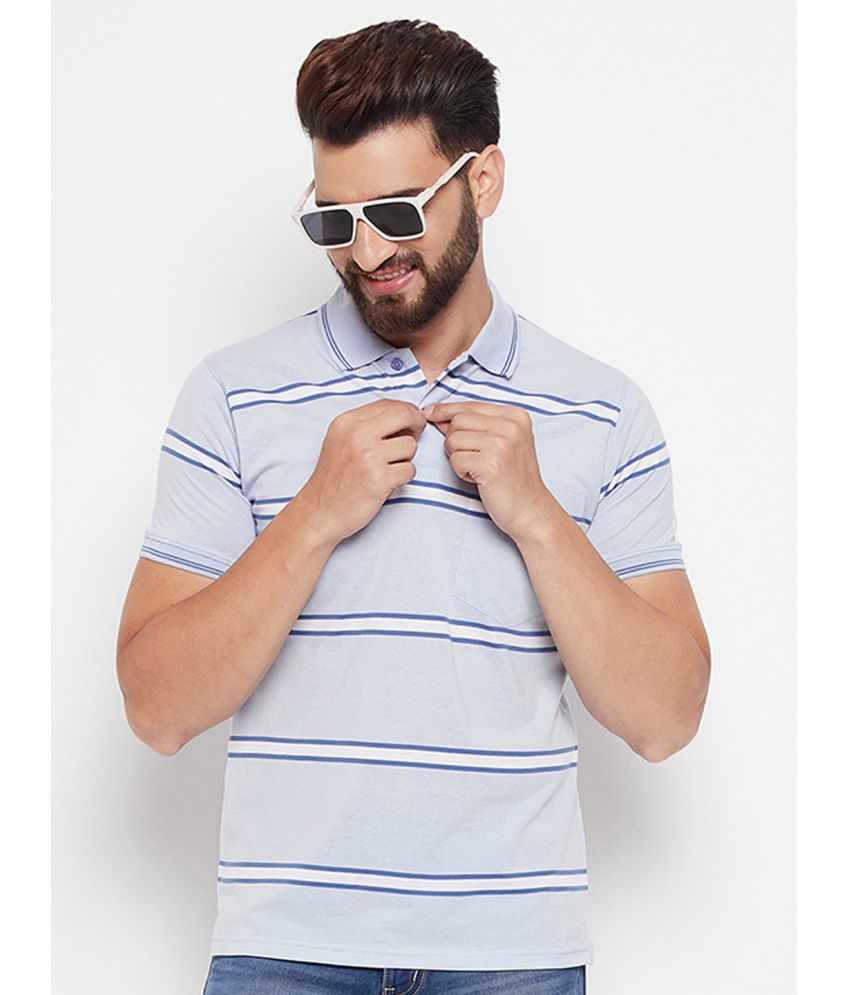     			UNIBERRY - Blue Cotton Blend Regular Fit Men's Polo T Shirt ( Pack of 1 )