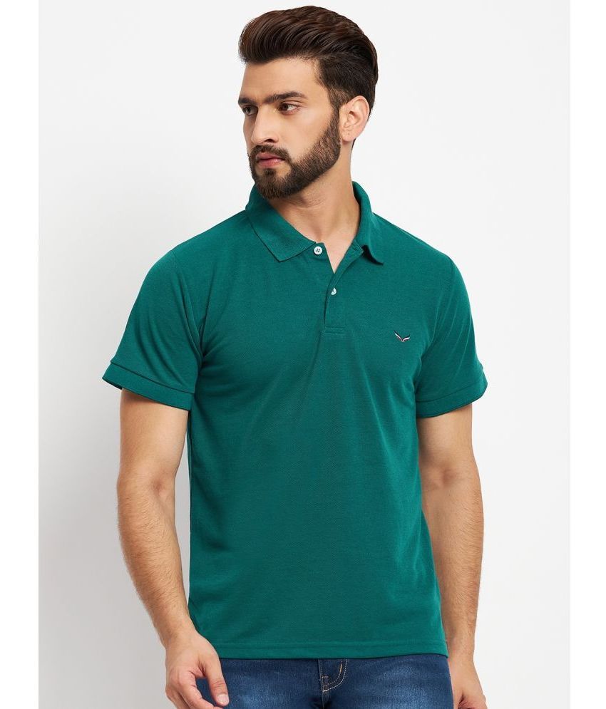     			VERO AMORE - Sea Green Cotton Blend Regular Fit Men's Polo T Shirt ( Pack of 1 )