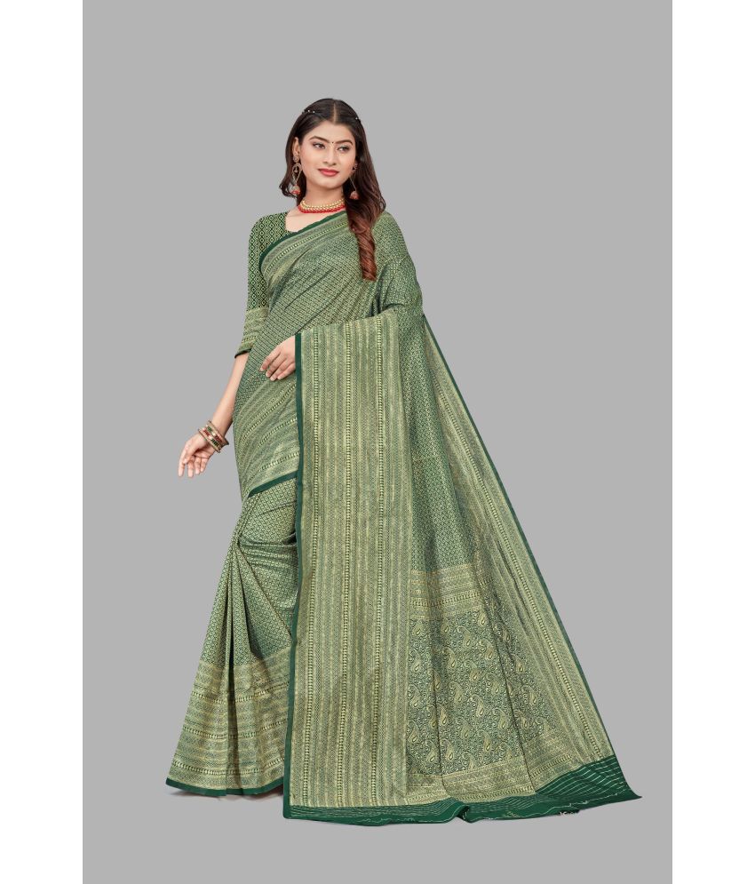     			Vichitro - Green Art Silk Saree With Blouse Piece ( Pack of 1 )