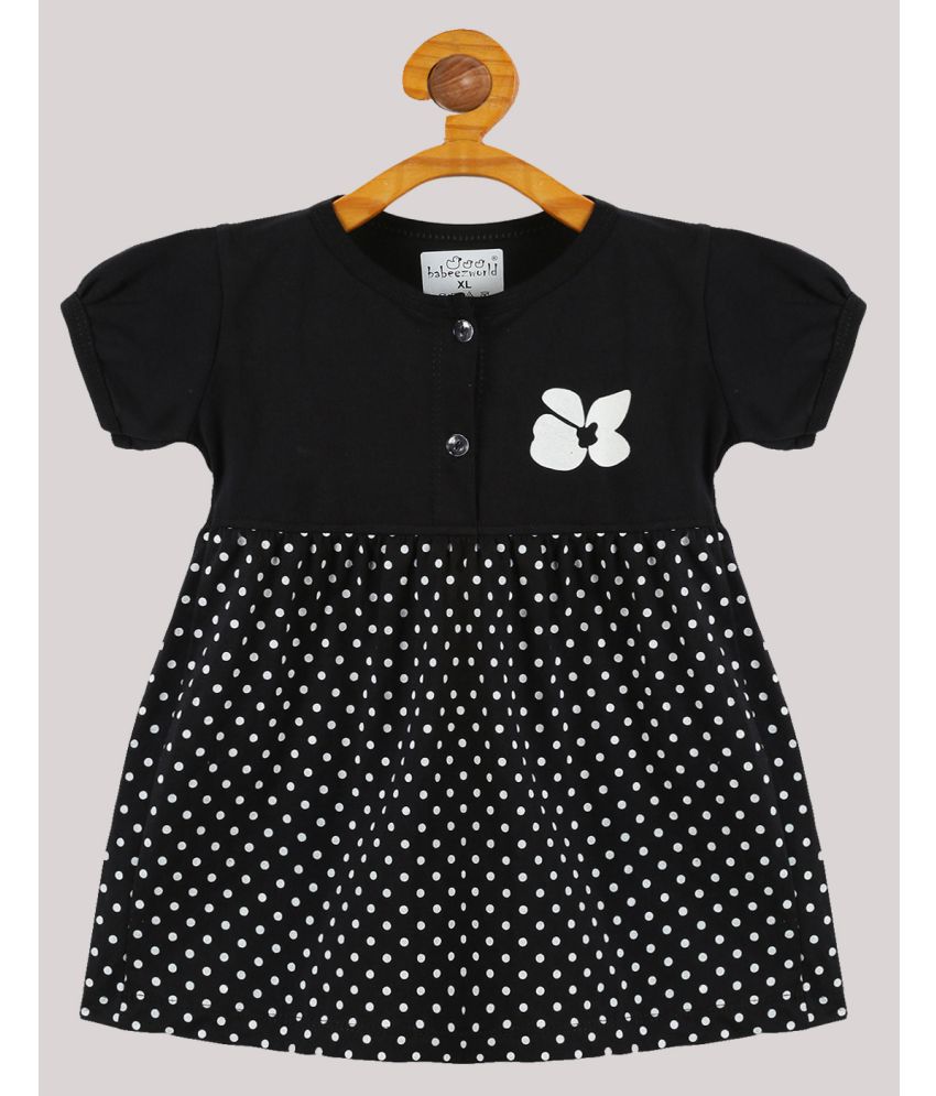     			Babeezworld - Black Cotton Baby Girl Frock ( Pack of 1 )
