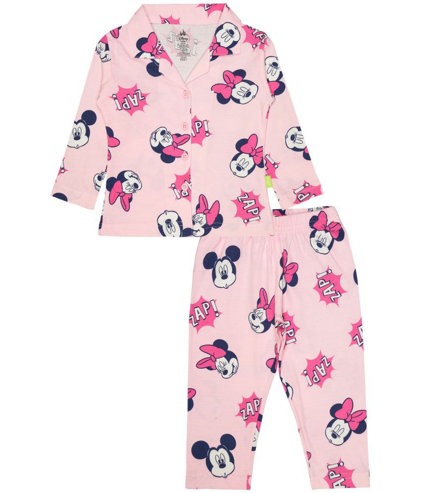     			Bodycare - Pink Cotton Girls Night Suit Set ( Pack of 1 )