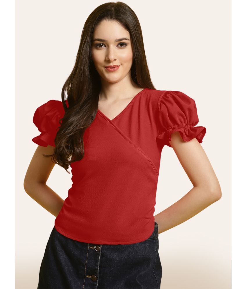    			Fabflee - Red Polyester Women's Regular Top ( Pack of 1 )