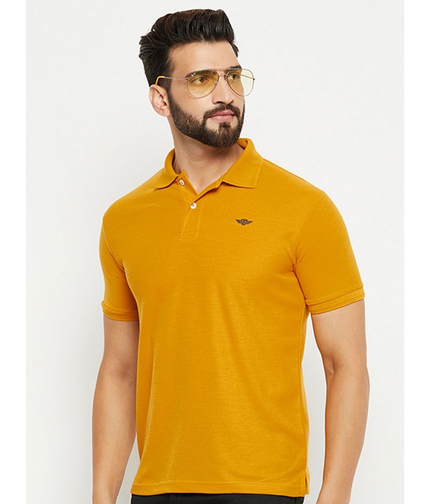     			GET GOLF - Mustard Cotton Blend Regular Fit Men's Polo T Shirt ( Pack of 1 )