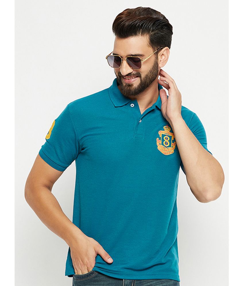     			GET GOLF - Teal Blue Cotton Blend Regular Fit Men's Polo T Shirt ( Pack of 1 )