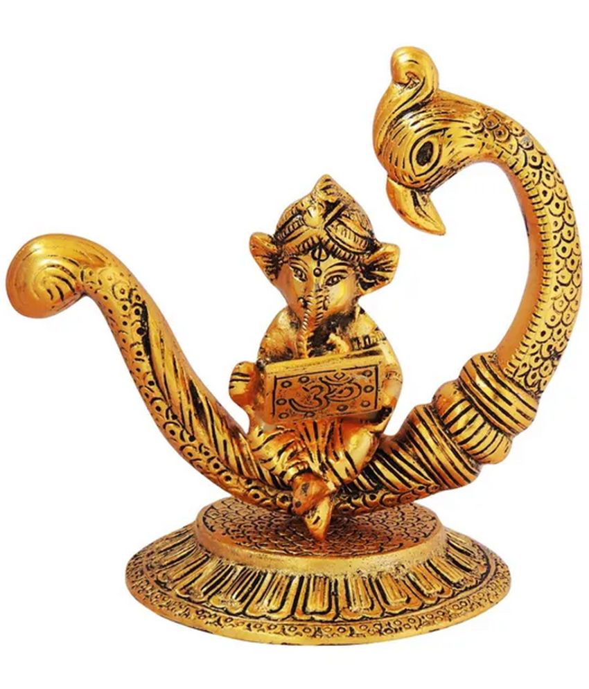     			Green Tales - Brass Lord Ganesha Idol ( 18 cm )