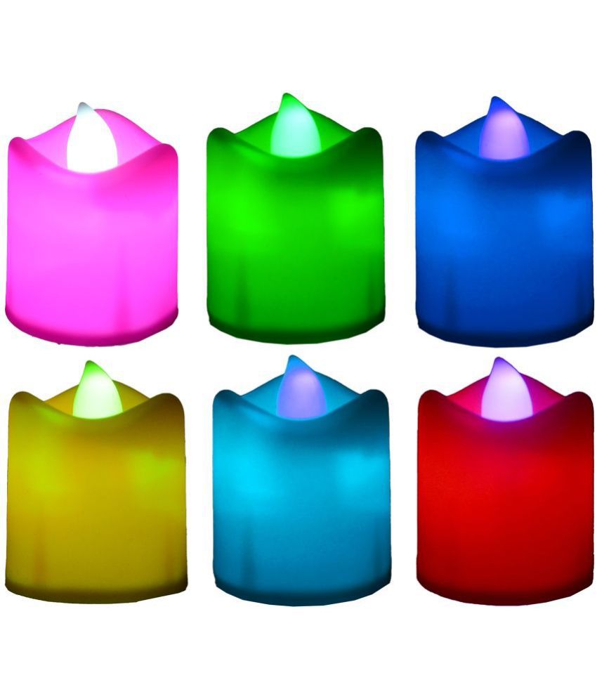     			JMALL - LED Candle Battery Opearted Multi ( Pack of 6 )
