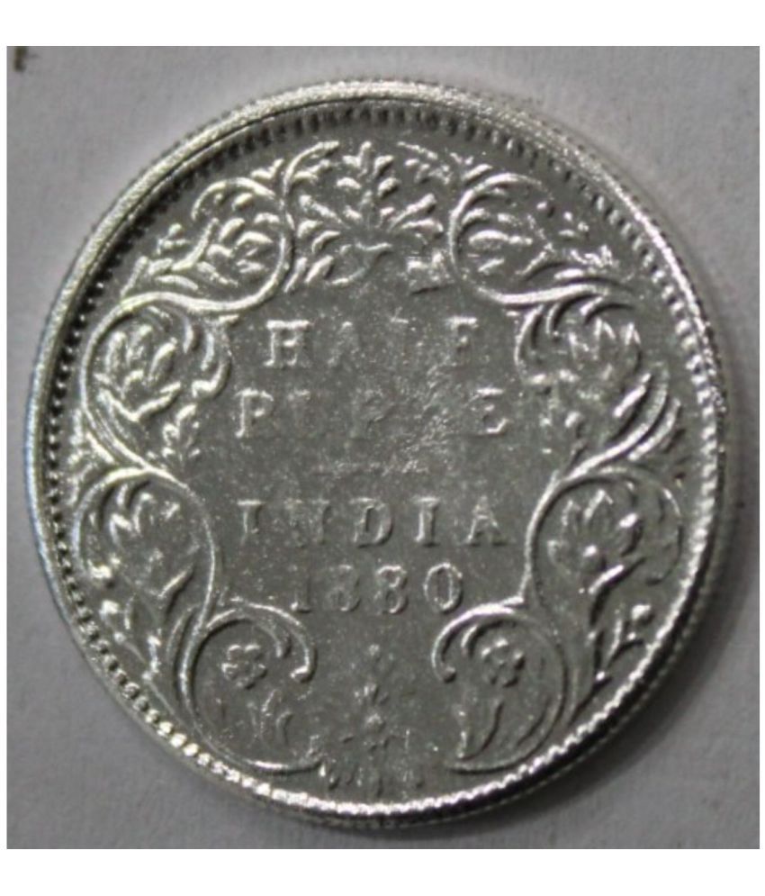     			Luxury - **RARE** 1880 Half Rupee Queen Victoria British India Silverplated Fancy Coin - Don't Miss Out Numismatic Coins