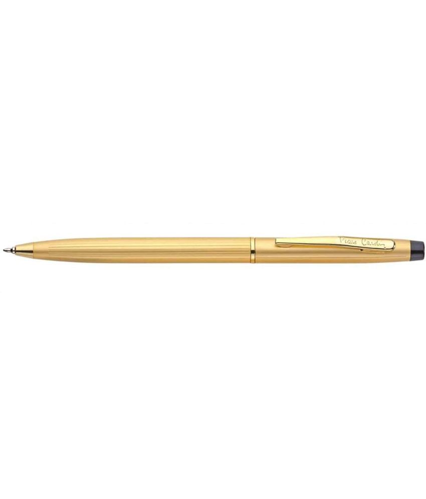     			Pierre Cardin Kriss Satin Gold Ball Pen, Blue Ink|Pack of 5