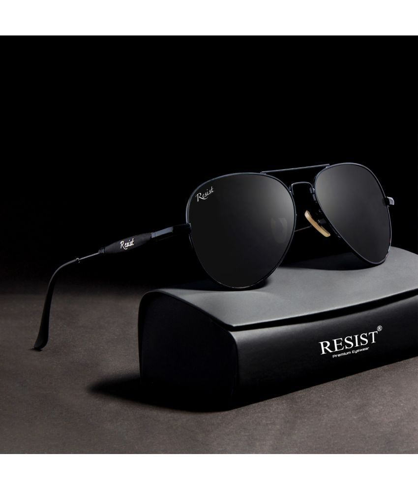 RESIST EYEWEAR - Black Pilot Sunglasses ( Pack of 1 )