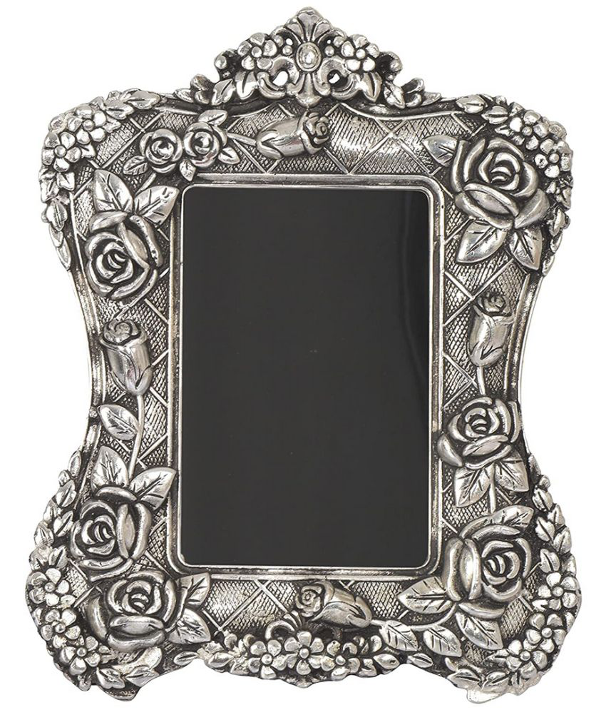     			VARKAUS Silver Plated TableTop Silver Single Photo Frame - Pack of 1