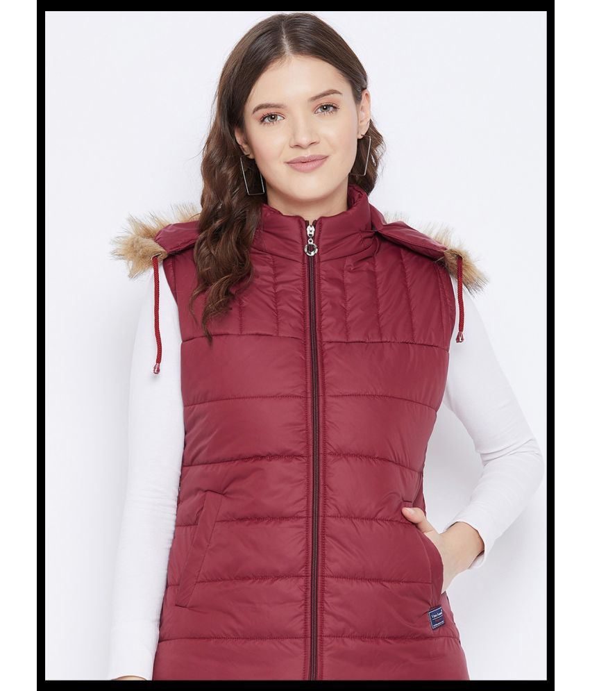     			VERO AMORE - Polyester Maroon Parka Jackets