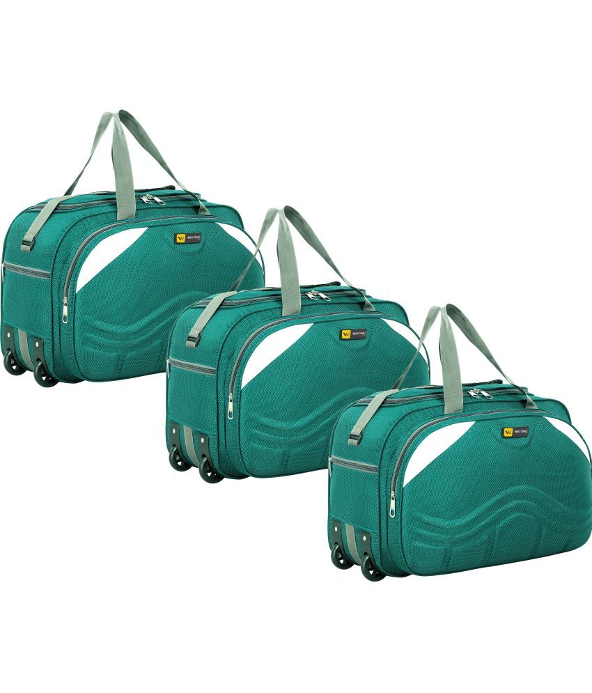     			Waycraft - 55 Ltrs Green Polyester Duffle Trolley