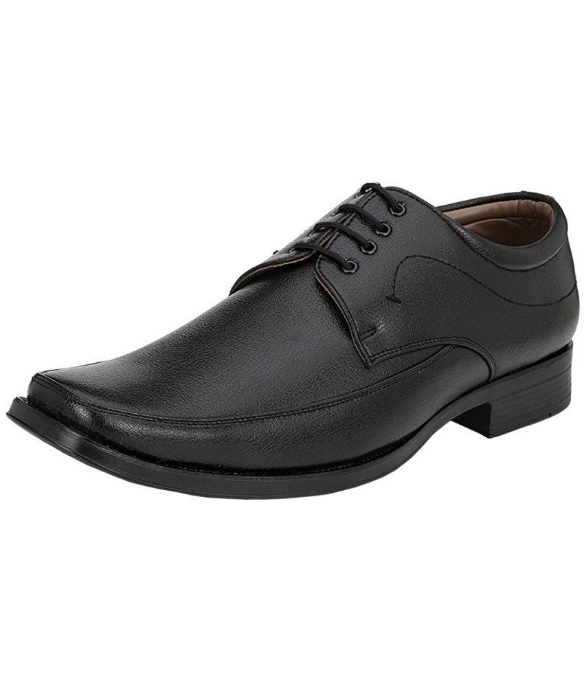     			vitoria - Black Men's Derby Formal Shoes