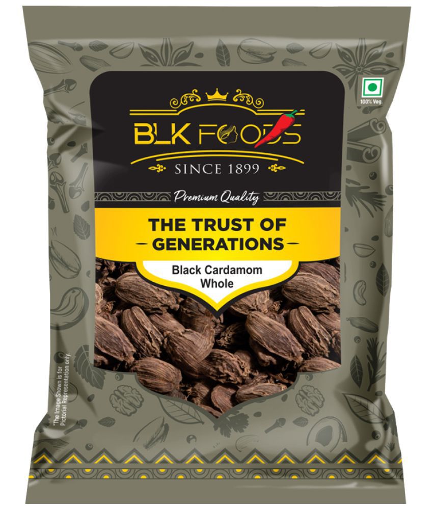     			BLK FOODS _Daily Black Cardamom Whole (Badi Elaichi Sabut) 100g 100 gm
