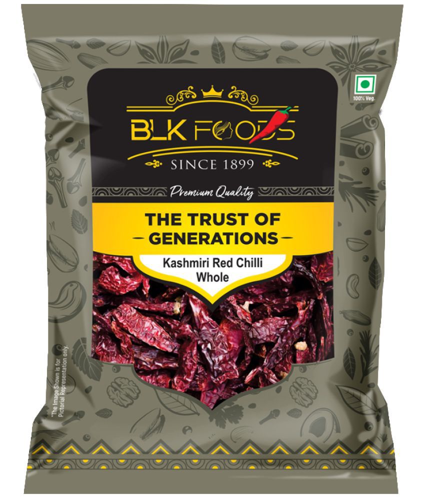     			BLK FOODS _Daily Kashmiri Red Chilli Whole (Kashmiri Lal Mirch Sabut) 50g 50 gm