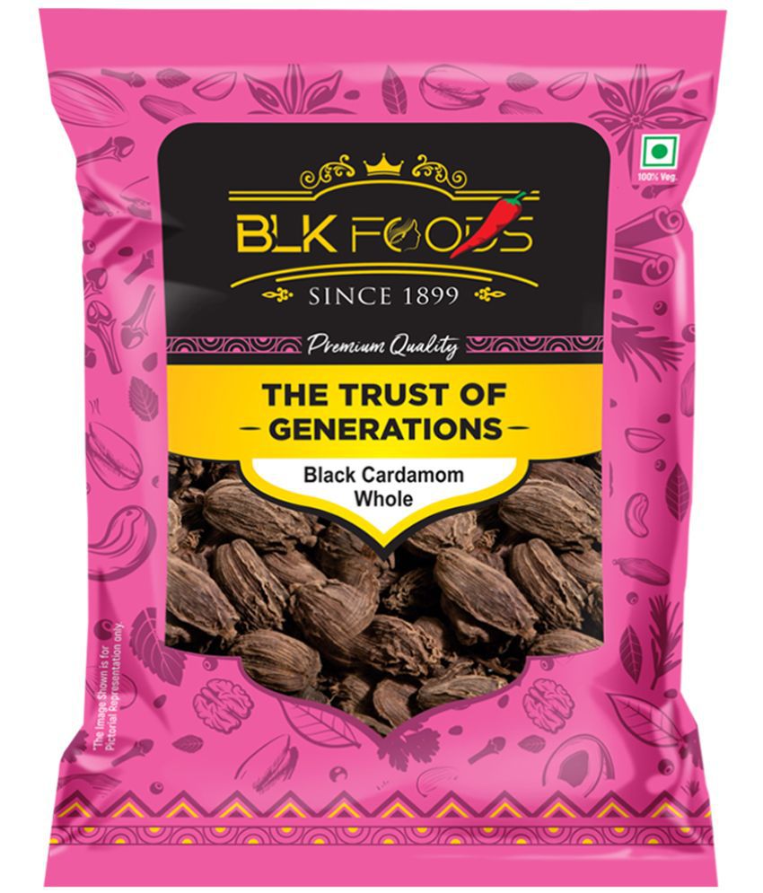     			BLK FOODS _Select Black Cardamom Whole (Badi Elaichi Sabut) 250g 250 gm