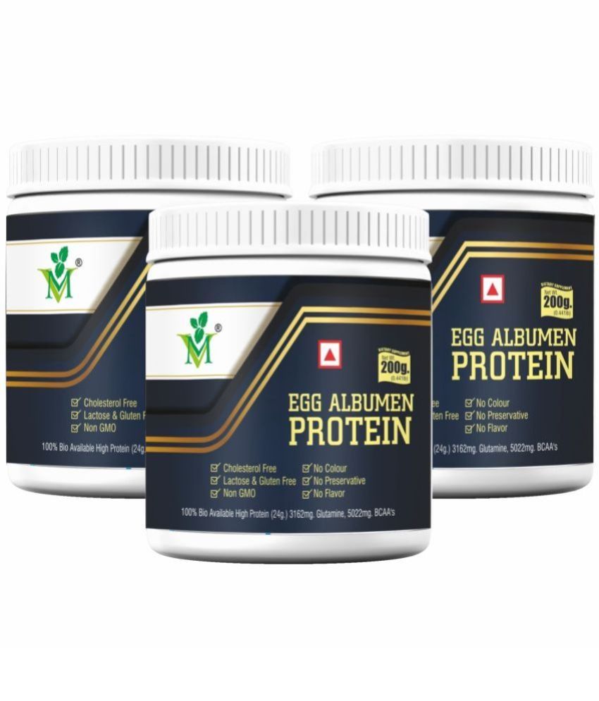     			Egg Albumen White Protein Powder Pack of 3 - 200gm