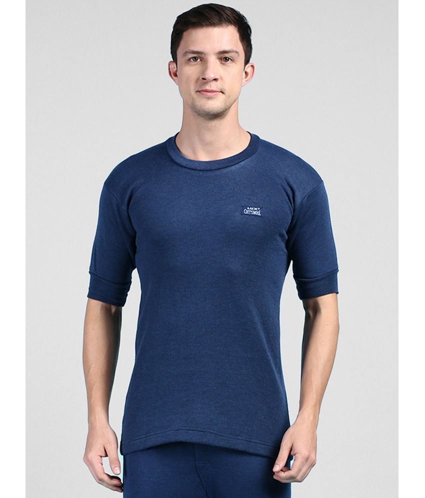     			Lux Cottswool - Blue Cotton Blend Men's Thermal Tops ( Pack of 1 )