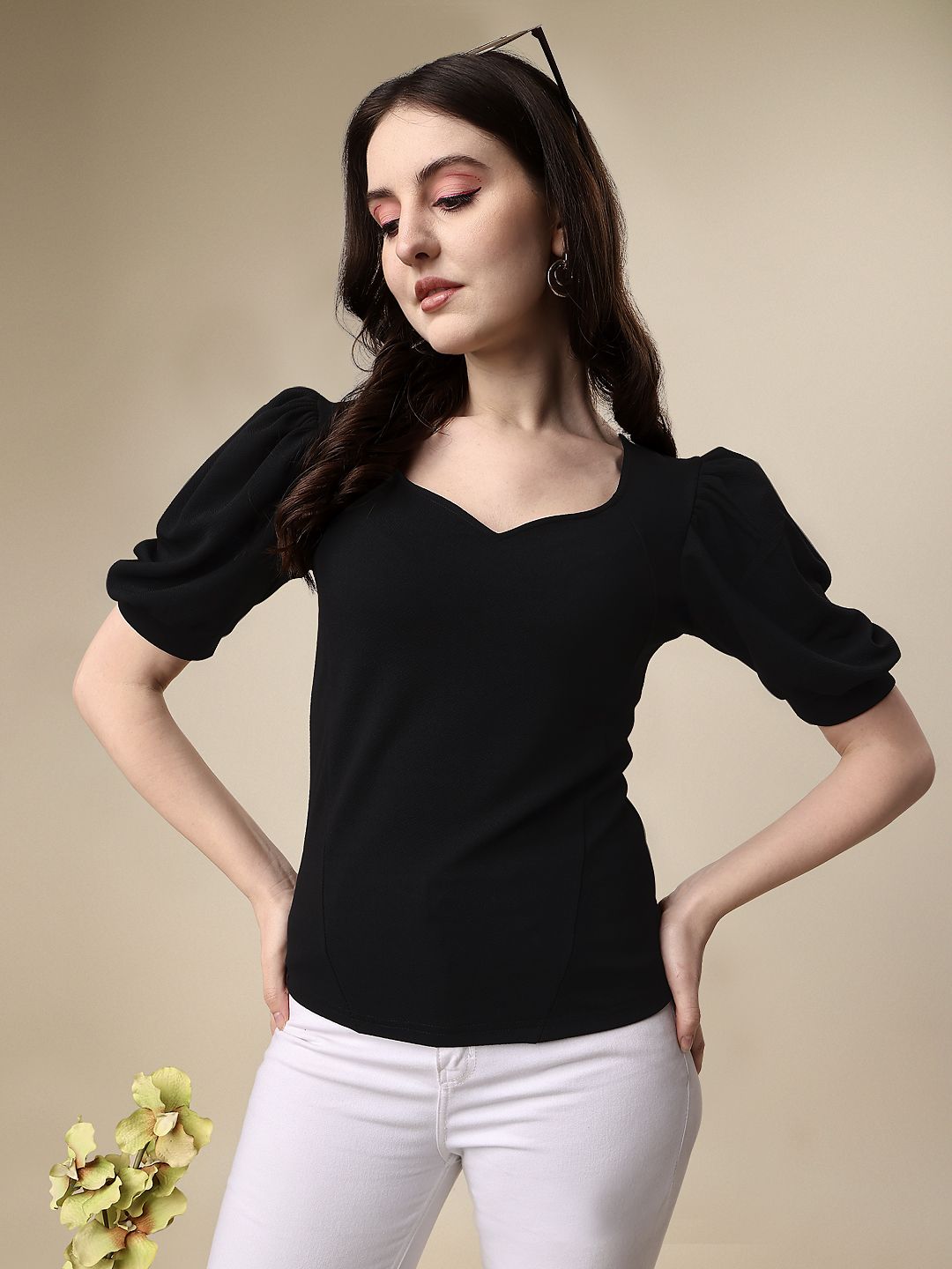     			Sheetal associates - Black Polyester Women's Regular Top ( Pack of 1 )