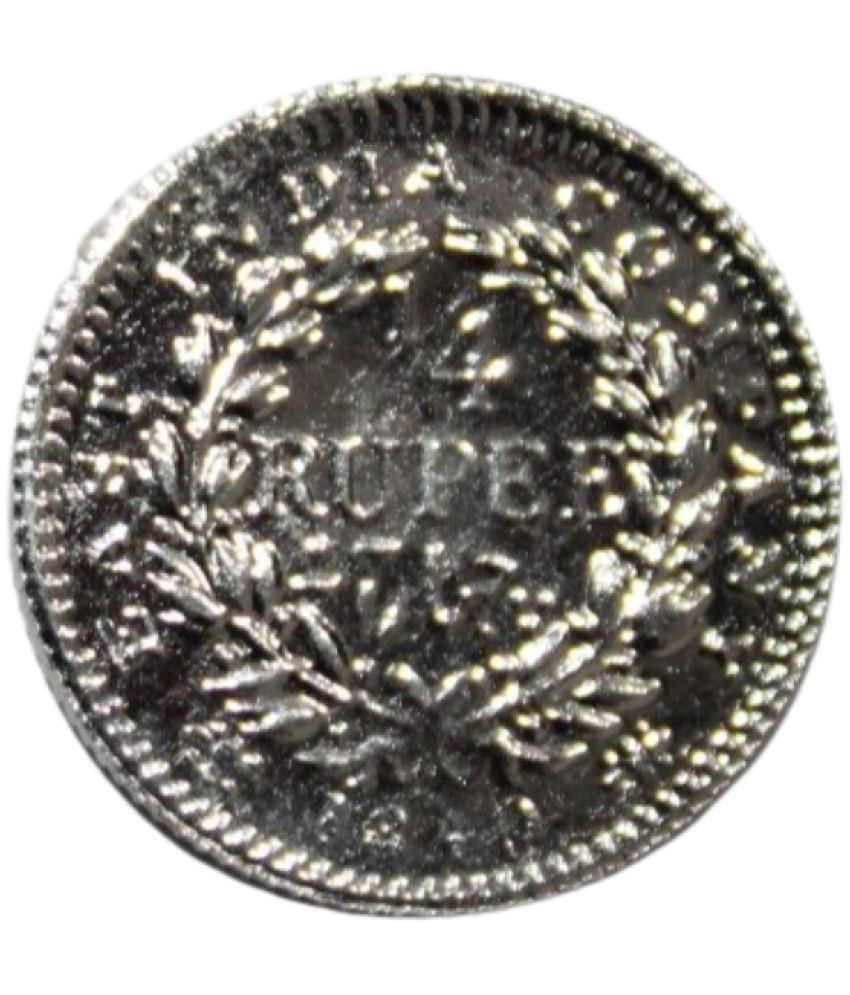     			newWay - 1/4 Rupee (1840) "Victoria Queen" East India Company Collectible Silverplated Fancy 1 Coin Numismatic Coins