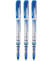 Hauser Inx Liquid Ink Fountain Pen | Cushioned Nib For Break Free Writing | German Technology With 3 Times More Ink | Free 2 Pcs 2XL Ink Cartridges with Each Pack | Blue Ink, Pack Of 3 Fountain Pens