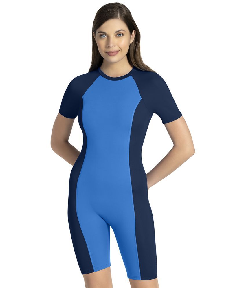     			Amante Nylon Blue Bodysuits -