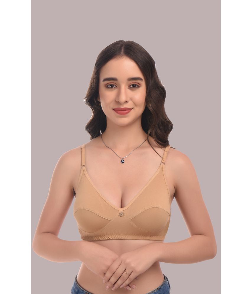     			Elina - Beige Cotton Non Padded Women's Everyday Bra ( Pack of 1 )