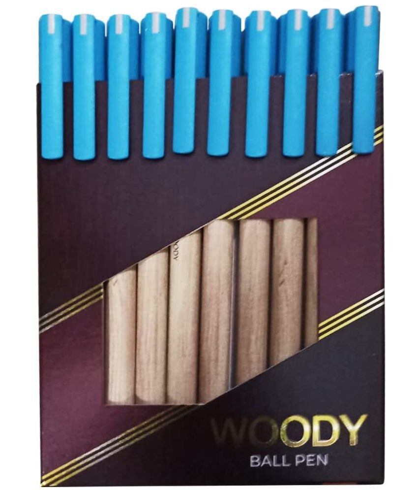    			FLAIR Woody Ball Pen Wallet Pack | 0.7 mm Tip Size | Attractive Woody Design | Smooth Ink Flow System With Low-Viscosity Ink | Smudge Free Writing | Blue Ink, Pack of 30 Ball Pens