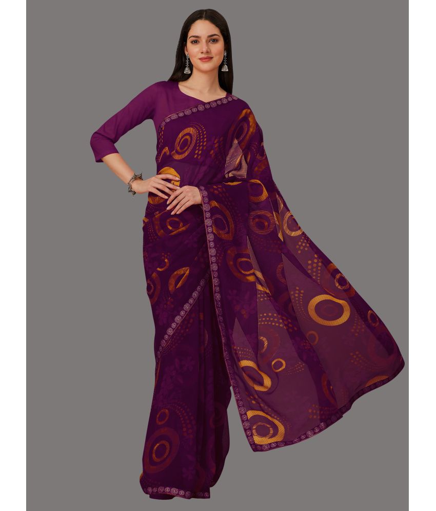     			Vichitro - Multicolor Chiffon Saree With Blouse Piece ( Pack of 1 )