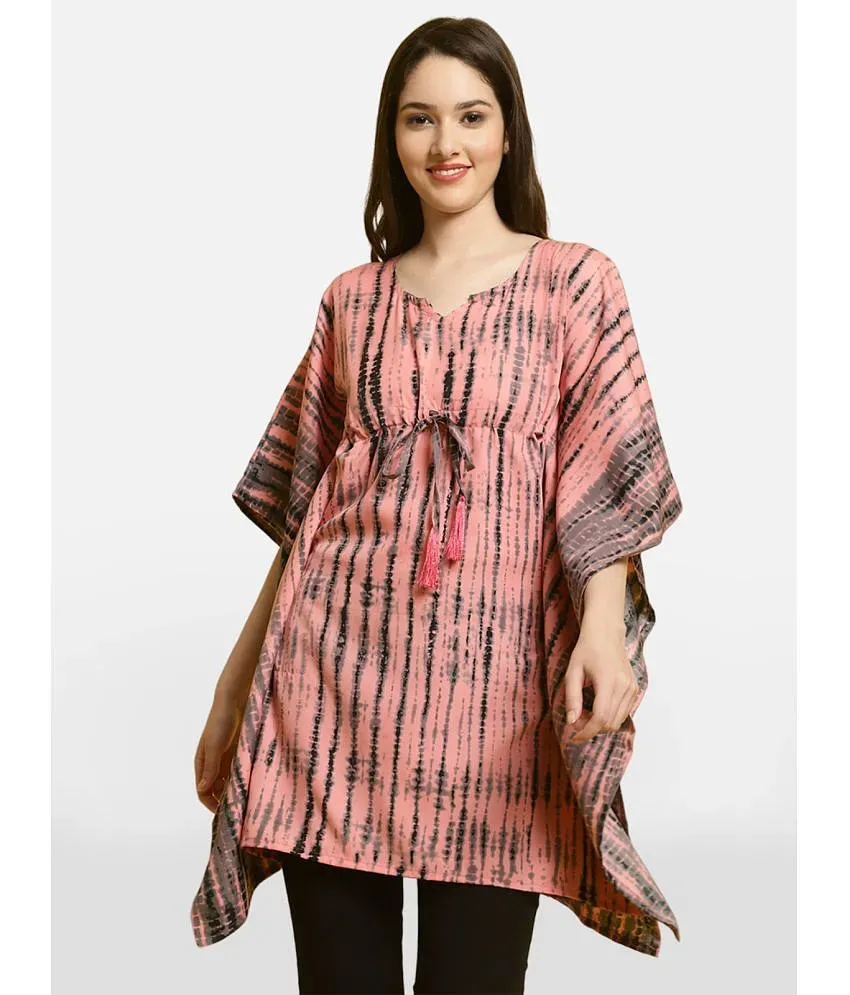 Fabflee Red Crepe Women s Kaftan Pack of 1 Buy Fabflee